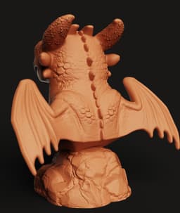 Toothless Dragon Figurine | Night Fury Statue | How to Train Your Dragon Art | Cute Dragon 3d model
