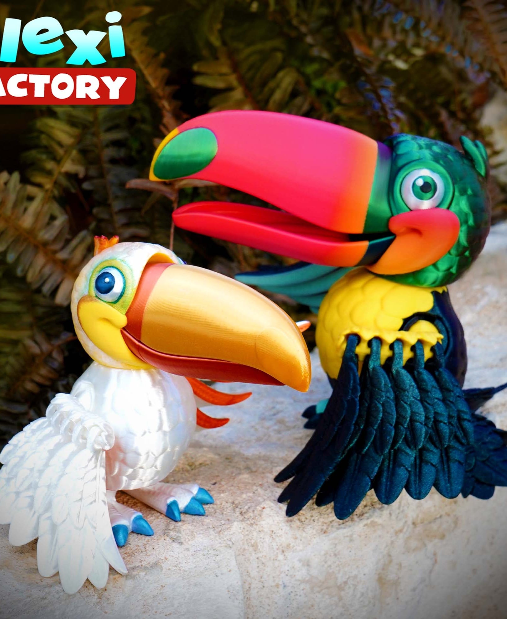 Flexi Factory Toucan with 3MF Included! 3d model