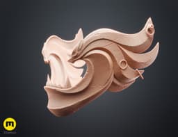 Twin Wolves Mask - Ghost of Yotei 3d model