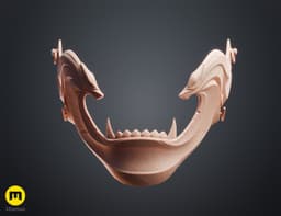 Twin Wolves Mask - Ghost of Yotei 3d model