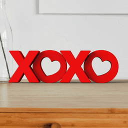 XOXO 3D Decor, Letter Art, Sign Decor, Cute Valentine’s Day Decoration, Romantic Home Decor, Perfec 3d model