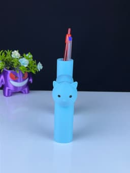 cute cat pen holder 3d model
