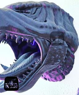 Godzilla Head Wall Mounted Holder for Controllers and Headset / No Supports 3d model