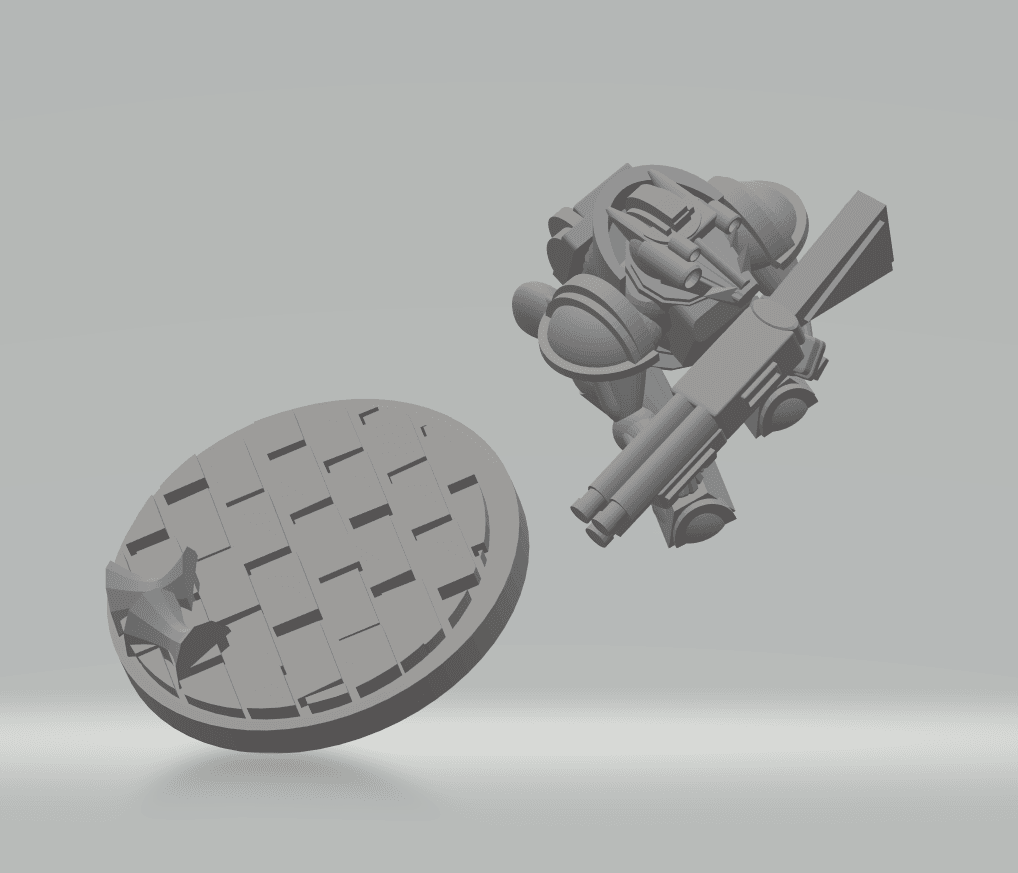 FHW: Rat Trooper with double trench gun 3d model