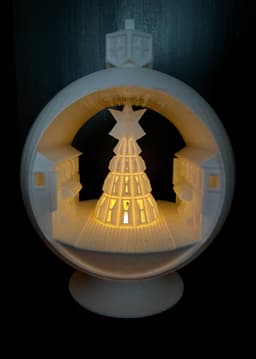 Snowglobe Votive Ornament - Xmas Town 3d model
