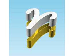 Aries symbol, nestable box (v2) 3d model