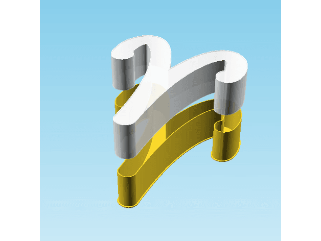 Aries symbol, nestable box (v2) 3d model