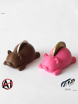 One-coin Piggy Bank 3d model
