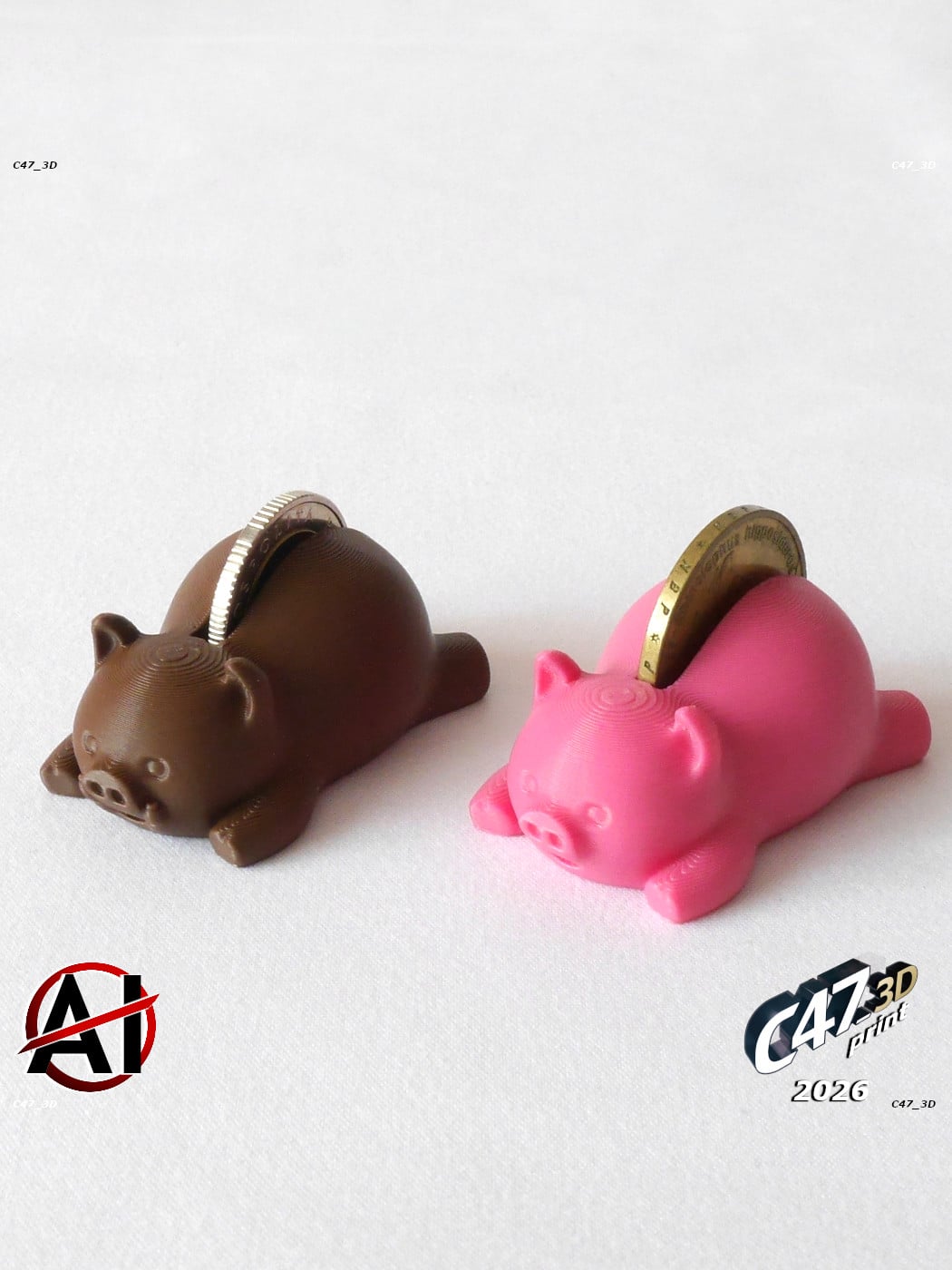 One-coin Piggy Bank 3d model
