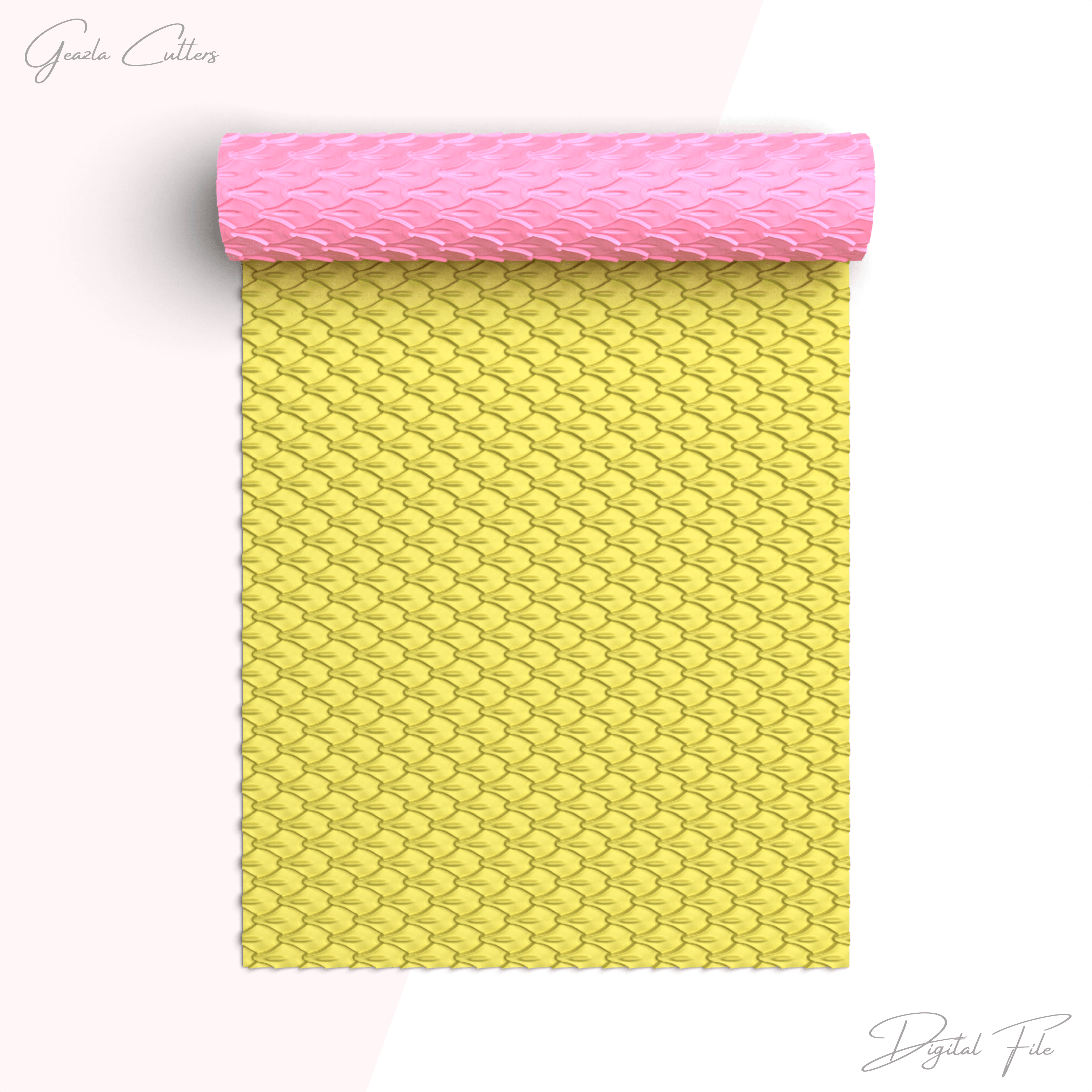 Dragon Scales Texture Roller For Polymer Clay, Skin Clay Texture Rolling Pin, Clay Tool, No: 1413 3d model