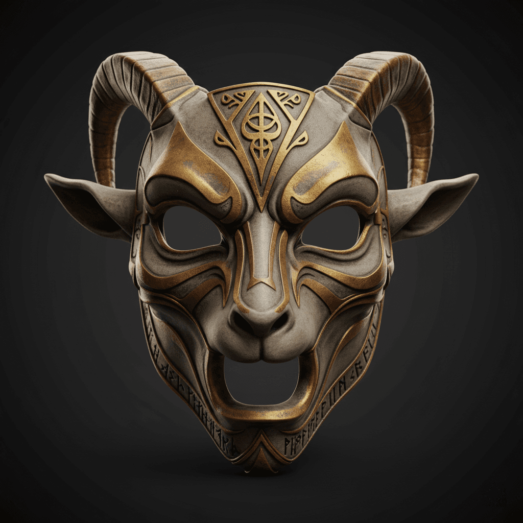 Ritual Goat Wearable Horror Mask High Quality STL 3d model