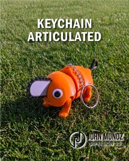 Pochita Chainsaw Man - Figure Toy & Keychain Articulated-free support 3d model