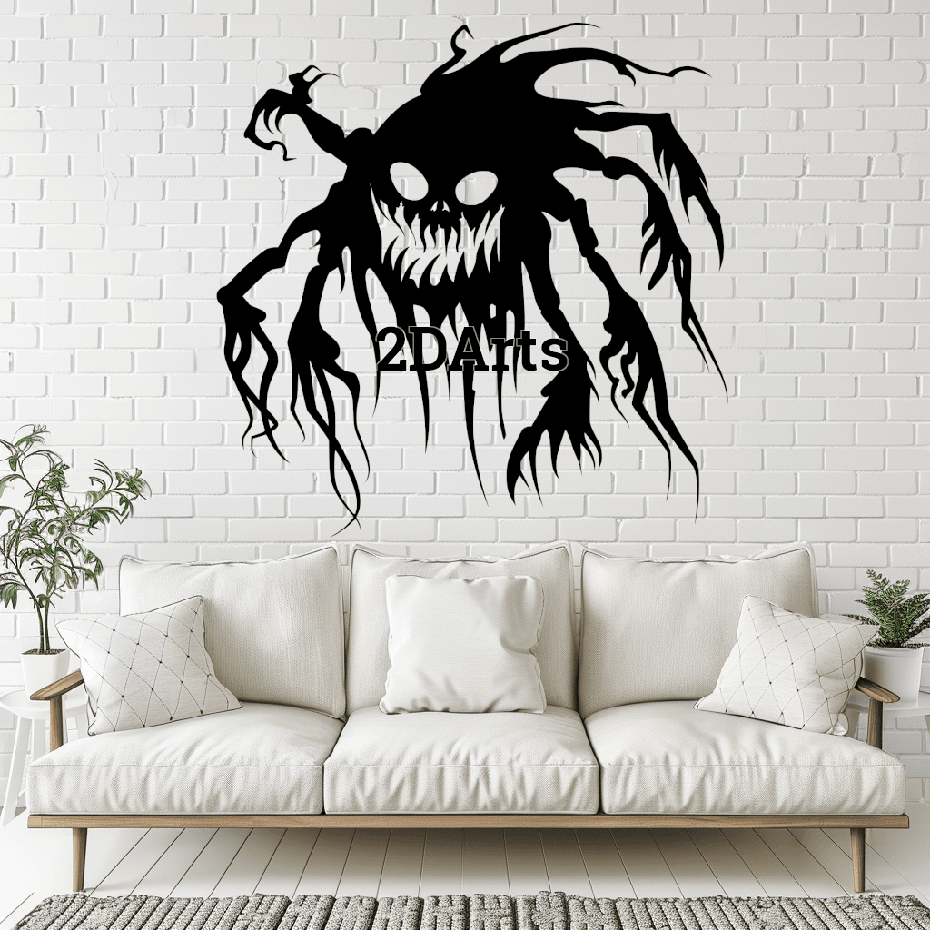 Horror Creature 2D Wall Art/Window Art - Digital STL & SVG File 3d model