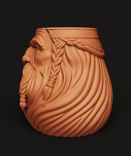 Dwarven Warrior Mug STL | Fantasy Cup 3D Print | RPG Prop 3d model