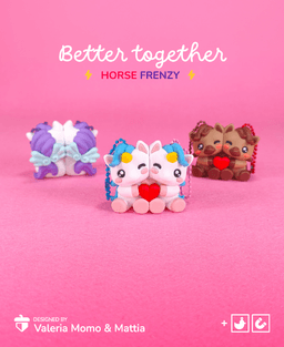 Better Together, Horse Frenzy Pack (Pony, Unicorn, Pegasus), Magnet Keychain 3d model