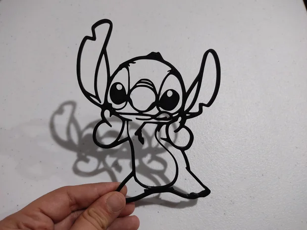 Stitch silhouette 3d model