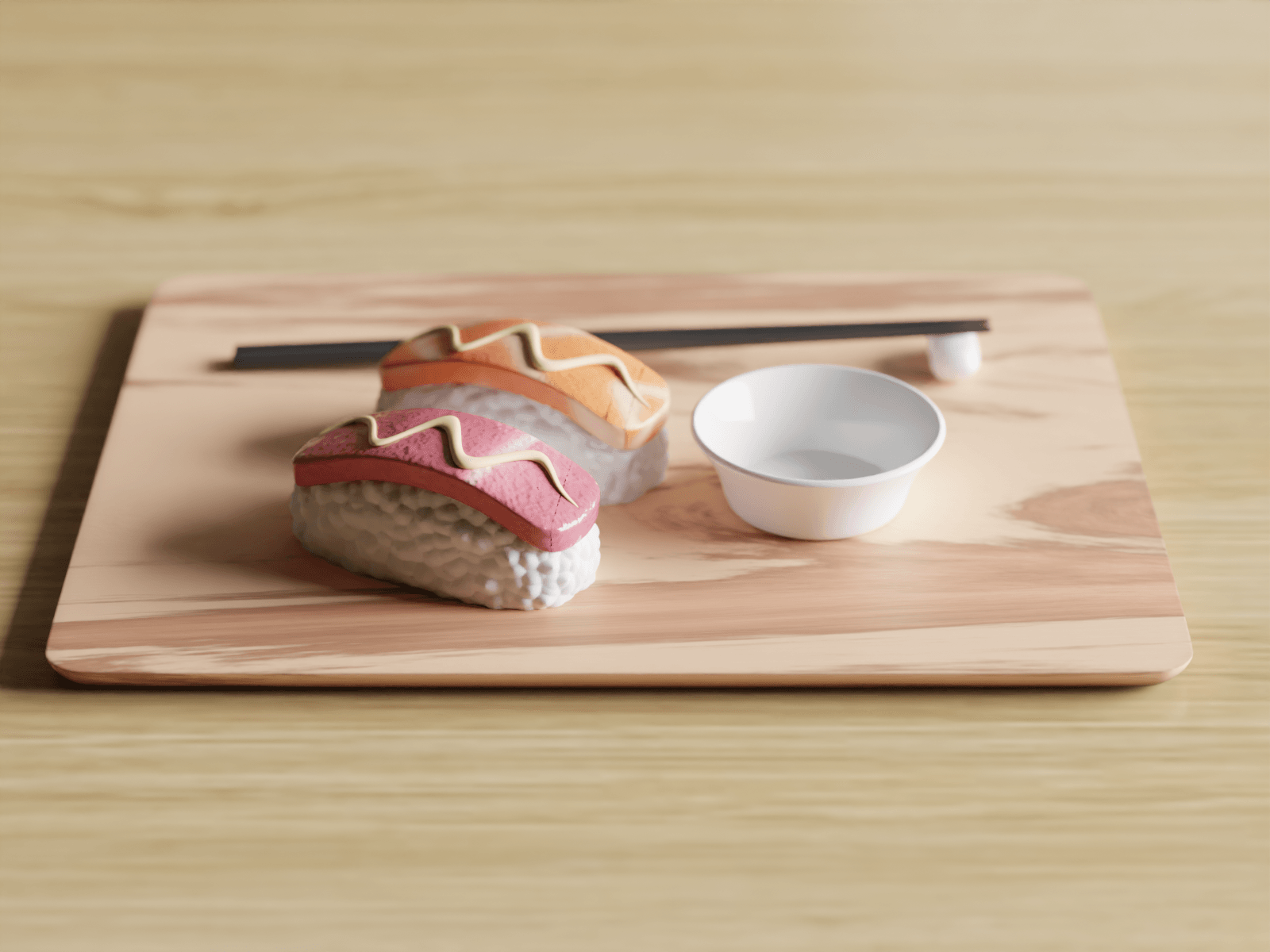 Sushi Sensation: Nigiri Keychain Delight 3d model