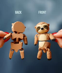 Sunny the Flexi Sloth - Magnetic Hand-Holding Companion 3d model