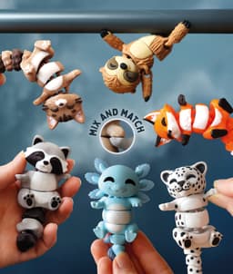 Sunny the Flexi Sloth - Magnetic Hand-Holding Companion 3d model