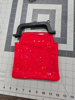 Large 3D printed bag with magnetic closure and living hinge 3d model