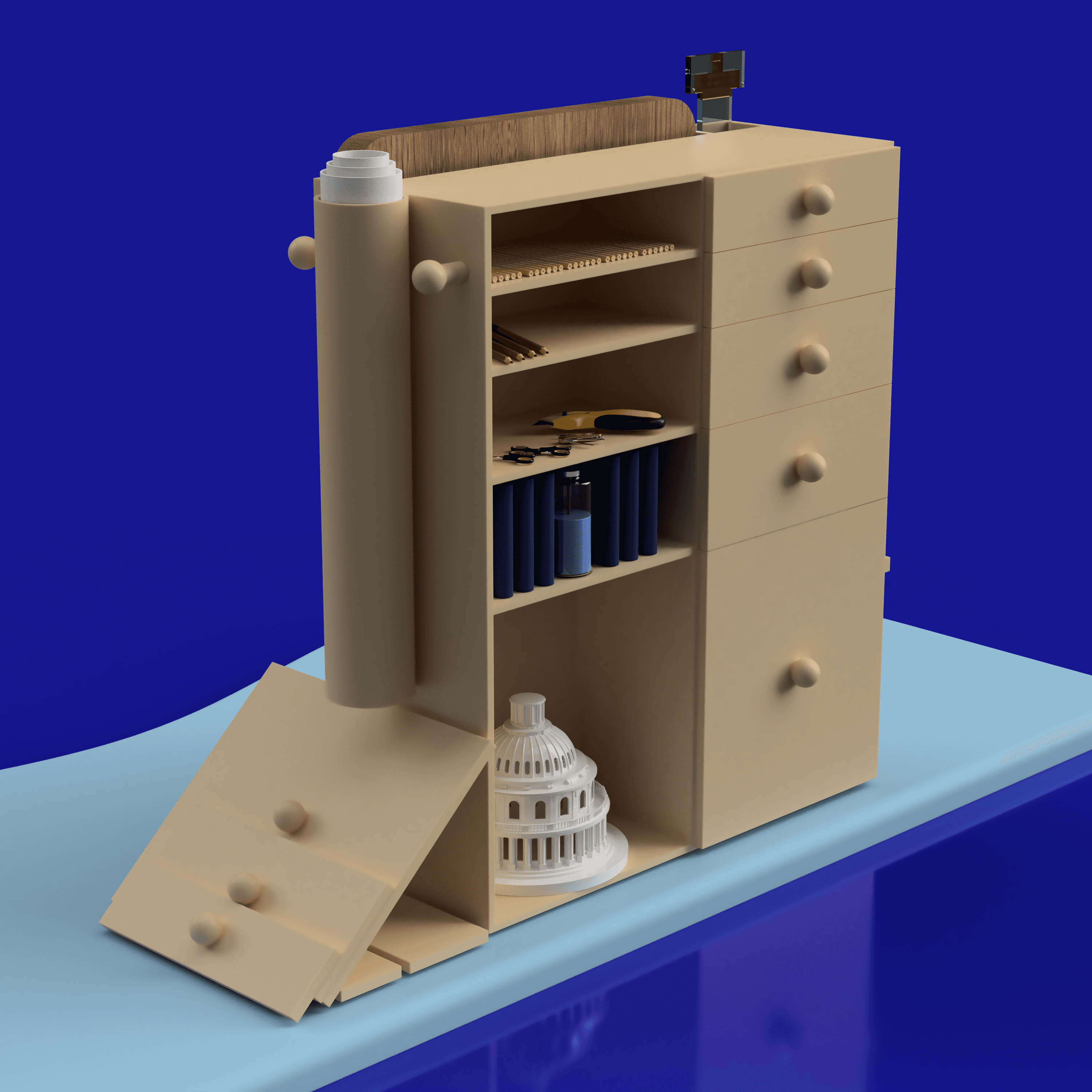 Architecture Tools Organizer | Back2School 3d model