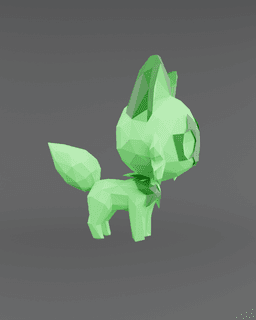 Low Poly Sprigatito - Fan Art 3d model