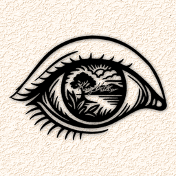 eyeball scenery 4 wall art home decor 3d model