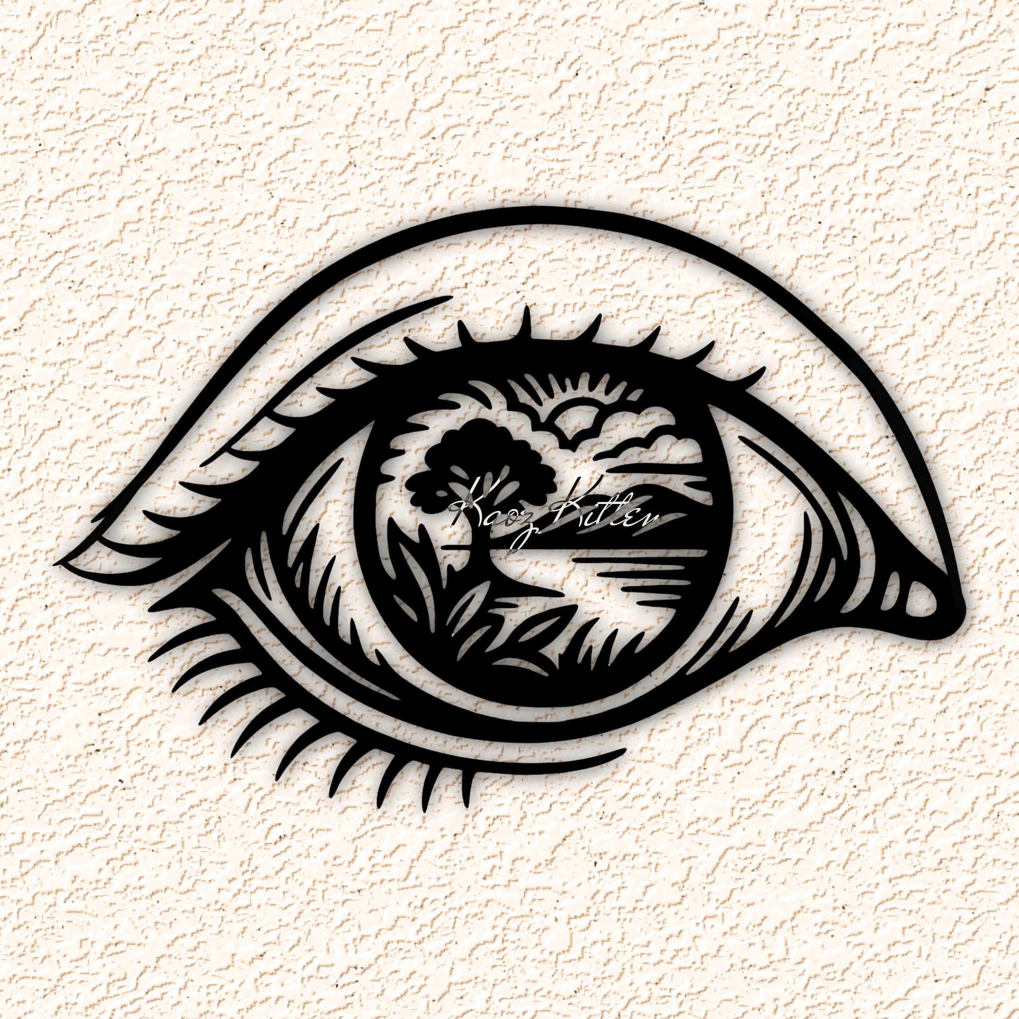 eyeball scenery 4 wall art home decor 3d model