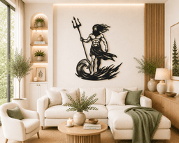 Poseidon God Of The Sea 2D Wall Art.stl 3d model