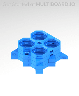 2x2 MU - All Corners Grid Interfitted - MultiBoard Octagon Plate - 4x Ironing Stack 3d model