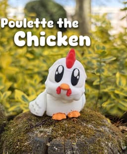 Poulette the Chicken – Flexi Fidget Chicken – 3DPAW 3d model