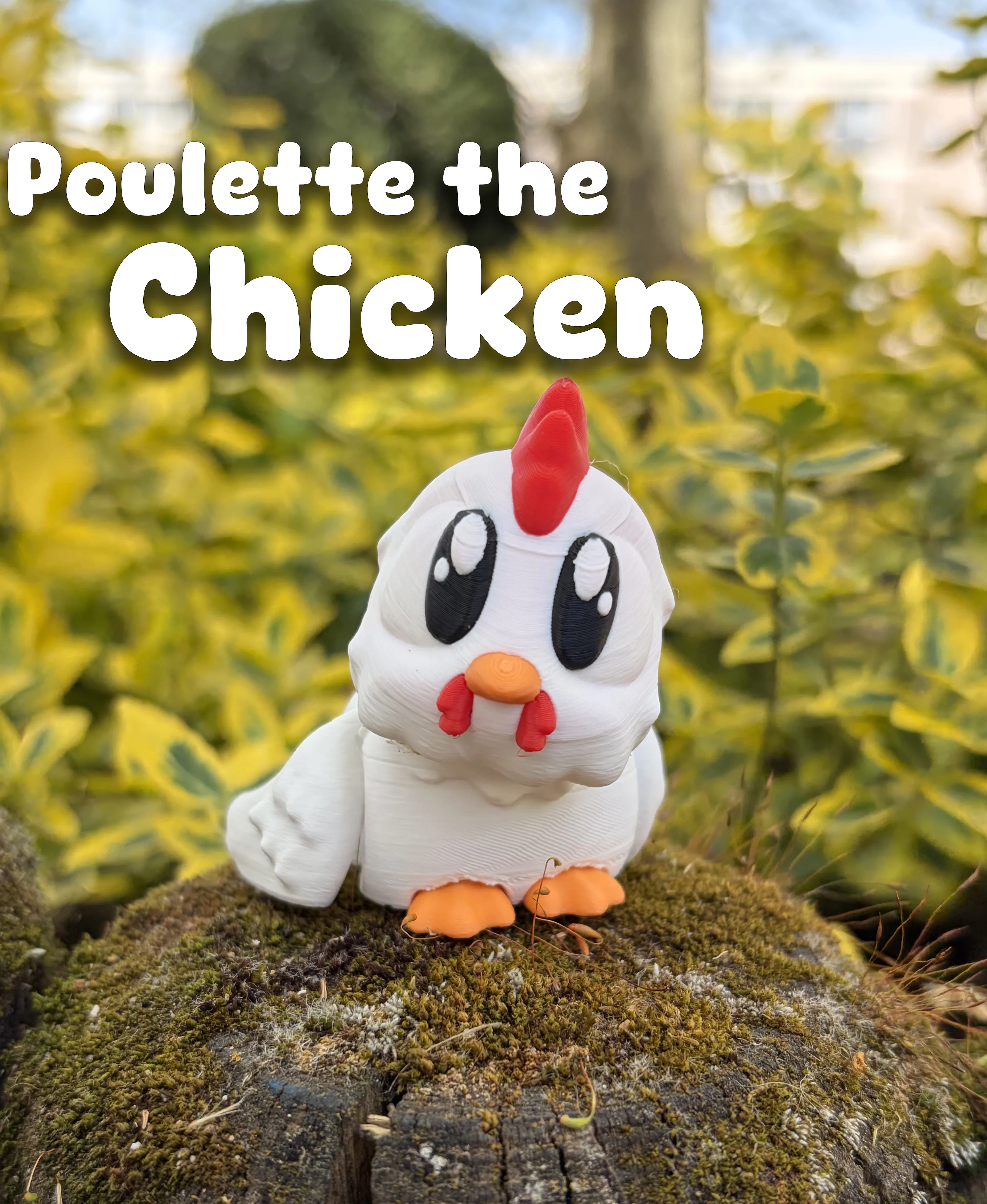 Poulette the Chicken – Flexi Fidget Chicken – 3DPAW 3d model
