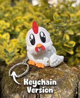 Poulette the Chicken – Flexi Fidget Chicken – 3DPAW 3d model