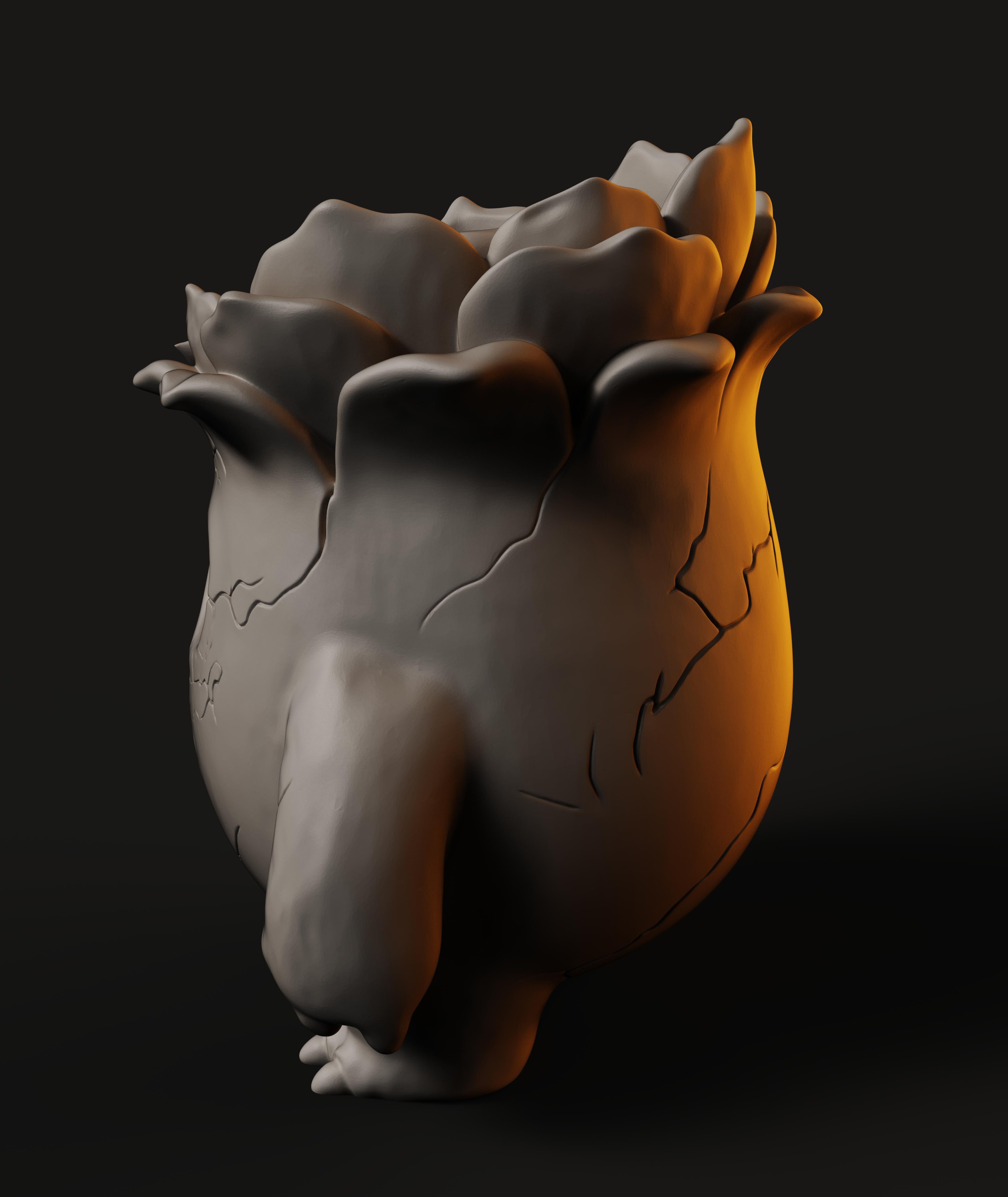 Ancient Sprout Beast STL | Functional Decor | Monster Planter 3d model