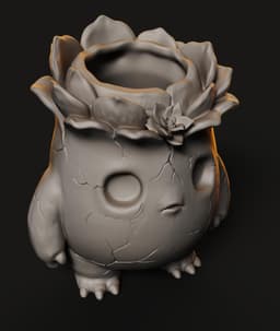 Ancient Sprout Beast STL | Functional Decor | Monster Planter 3d model
