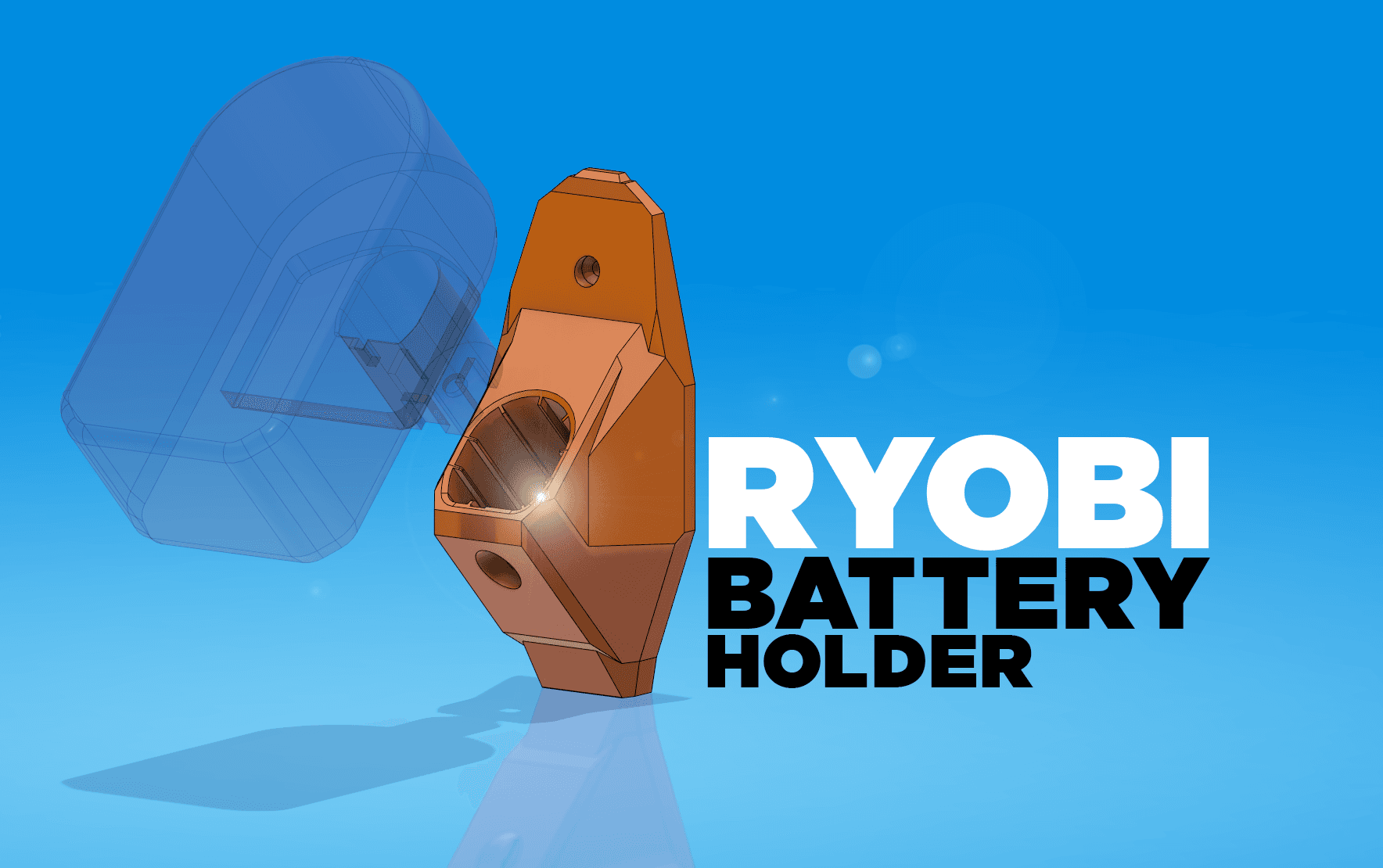 Ryobi Battery Holder 3d model