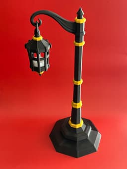 Vintage Lamp Post for LED Tea Light – Printable Street Lantern Decor 3d model