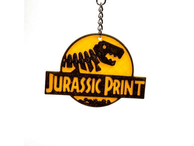 Jurassic Print Keychains 3d model