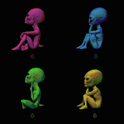 4 Aliens 3d model