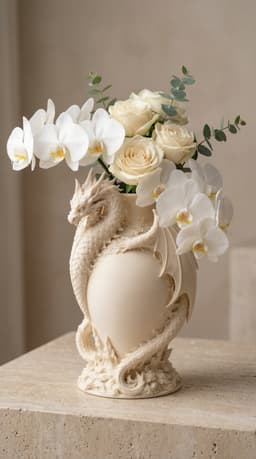 Epic Dragon Guardian Vase - Ornate Mythical Home Decor STL 3d model