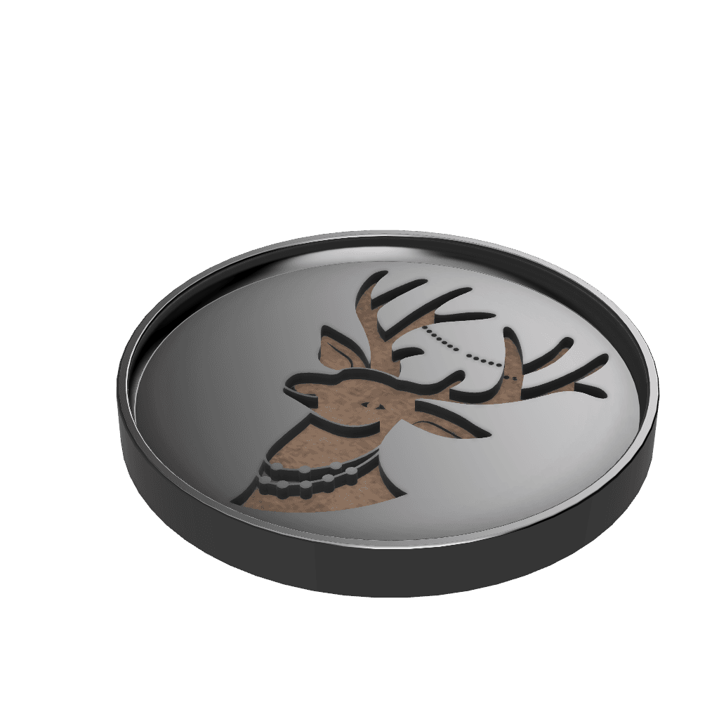 Christmas coasters or plates 3d model