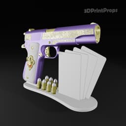 Joker colt Cosplay Gun Prop 3d model