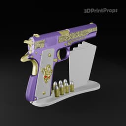 Joker colt Cosplay Gun Prop 3d model