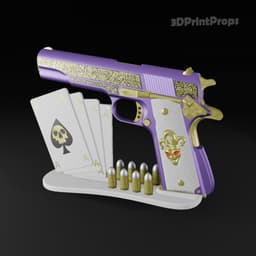 Joker colt Cosplay Gun Prop 3d model