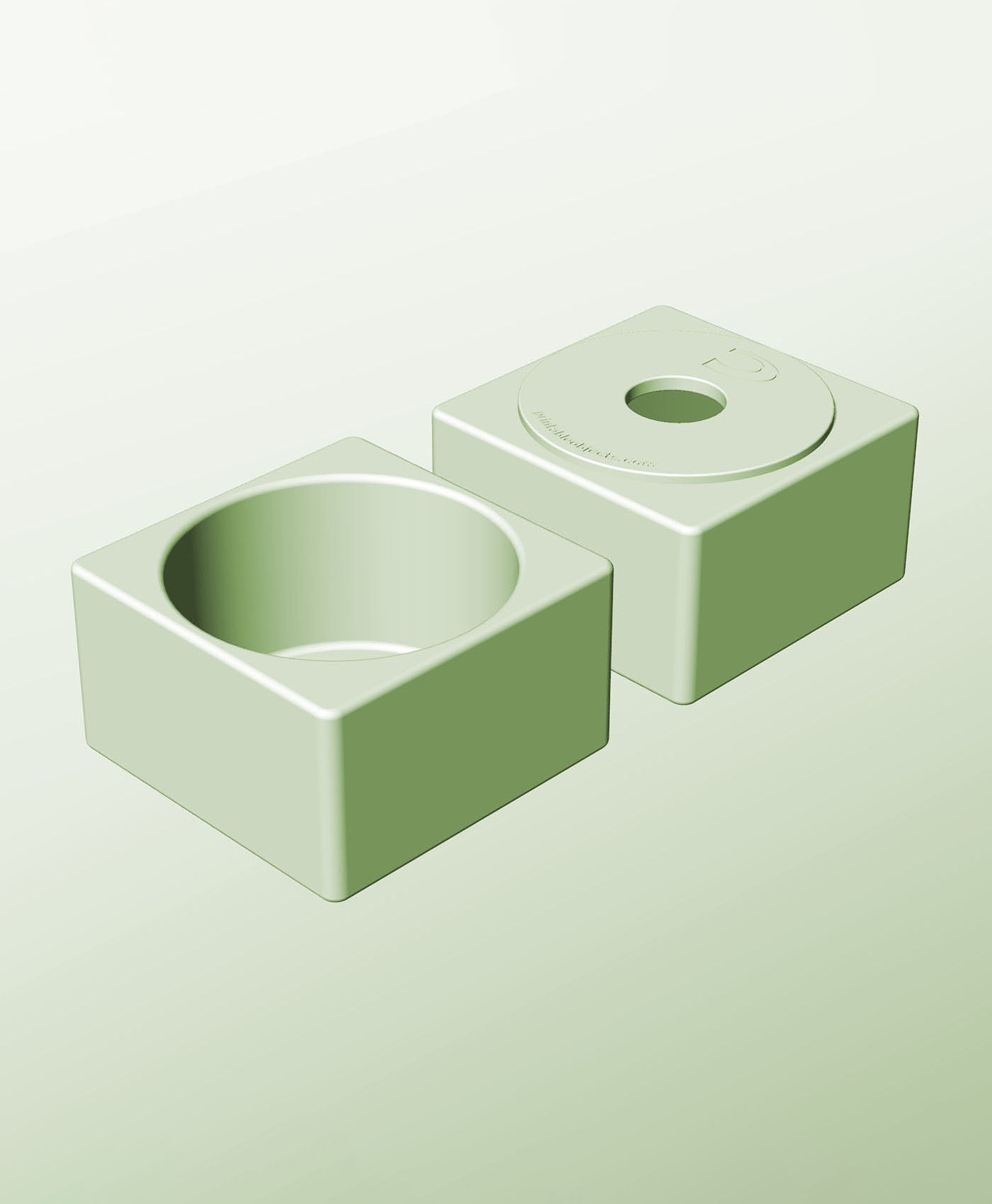 CS128-80-P Stacking pierced module bin for modern home decor 3d model