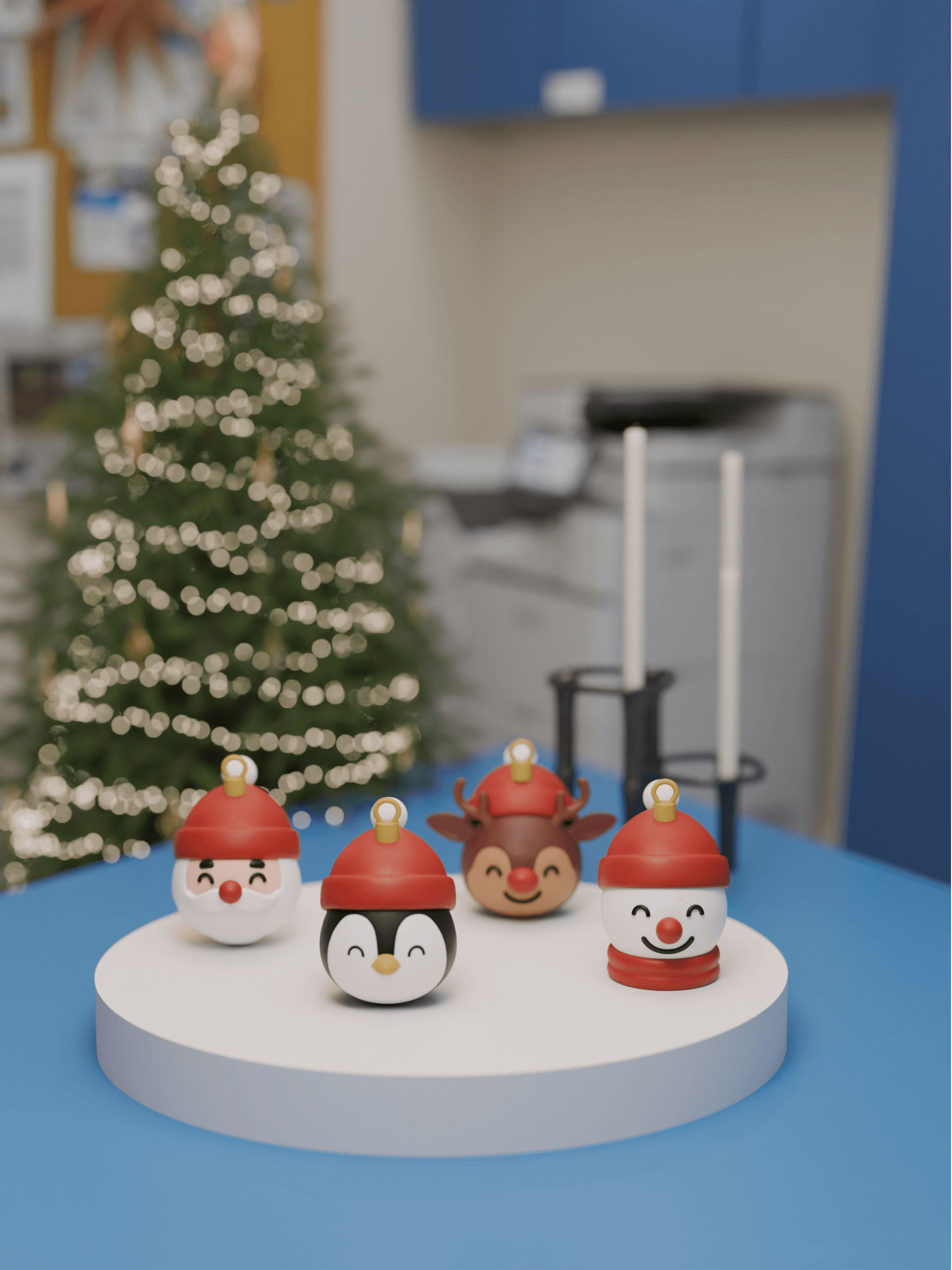 The Four Ornaments Decoration 3d model