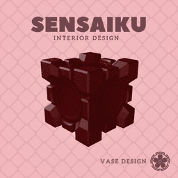 11. Cube 11 - Portal Cube Custom Vase Design - Ikebana Home Decoration 3d model