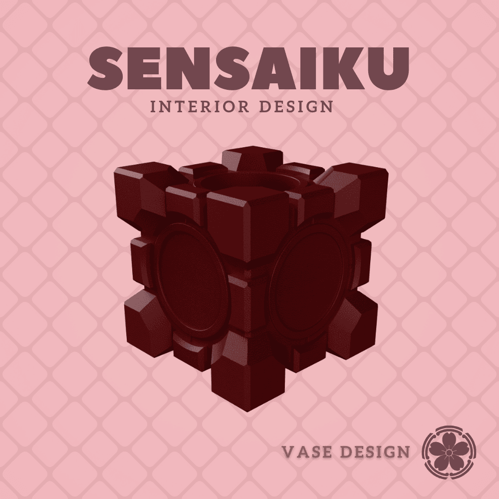11. Cube 11 - Portal Cube Custom Vase Design - Ikebana Home Decoration 3d model