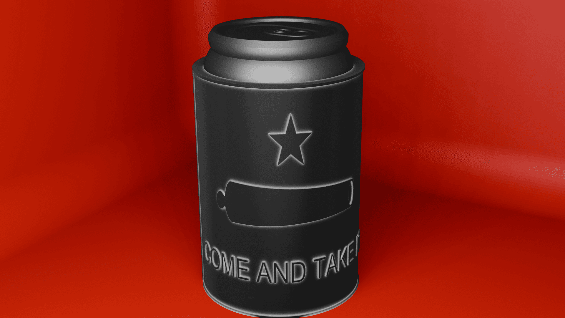 Come and Take It Can Holder / Koozie 3d model