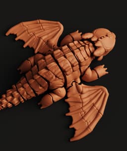 Articulated Night Fury Dragon | Flexi Dragon Toy | Flexi toy 3d model